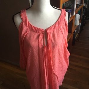 Bright pink off-shoulder shirt
